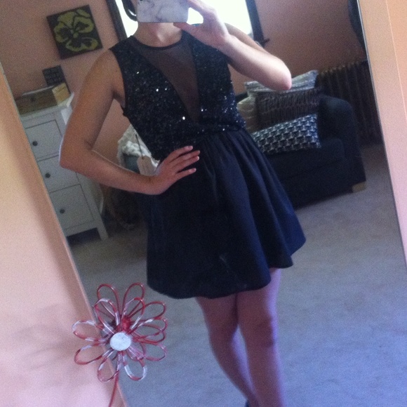 Sequin sparkle forever 21 dress mesh fancy cute - Picture 2 of 4