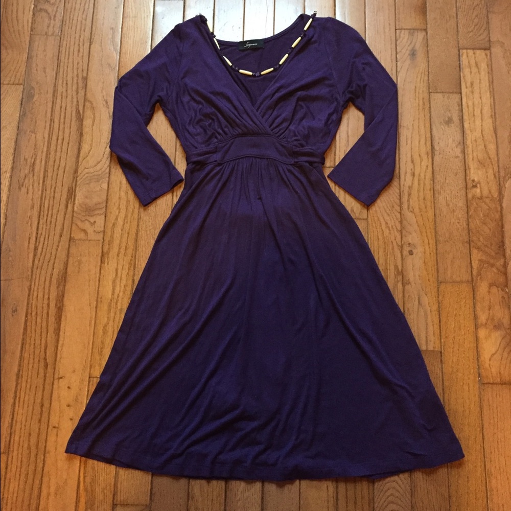 Beautiful Surplice Empire Waist Dress
