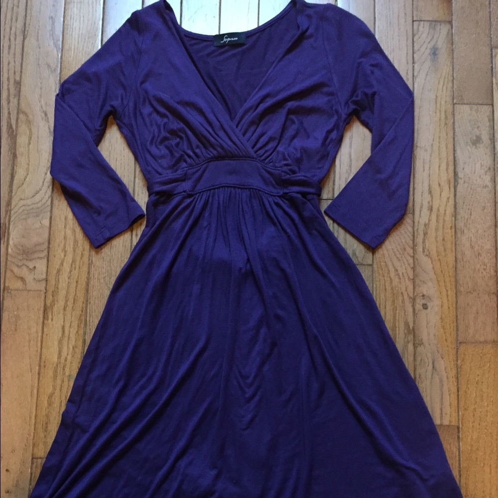 Beautiful Surplice Empire Waist Dress - Picture 2 of 4