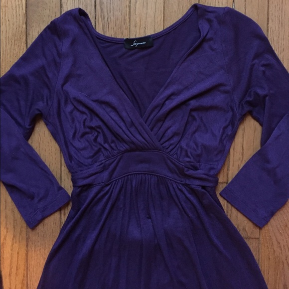 Beautiful Surplice Empire Waist Dress - Picture 3 of 4