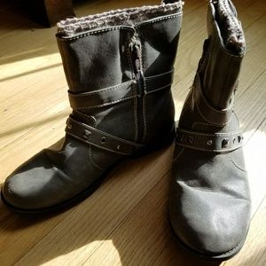 Mudd boots with lace trim