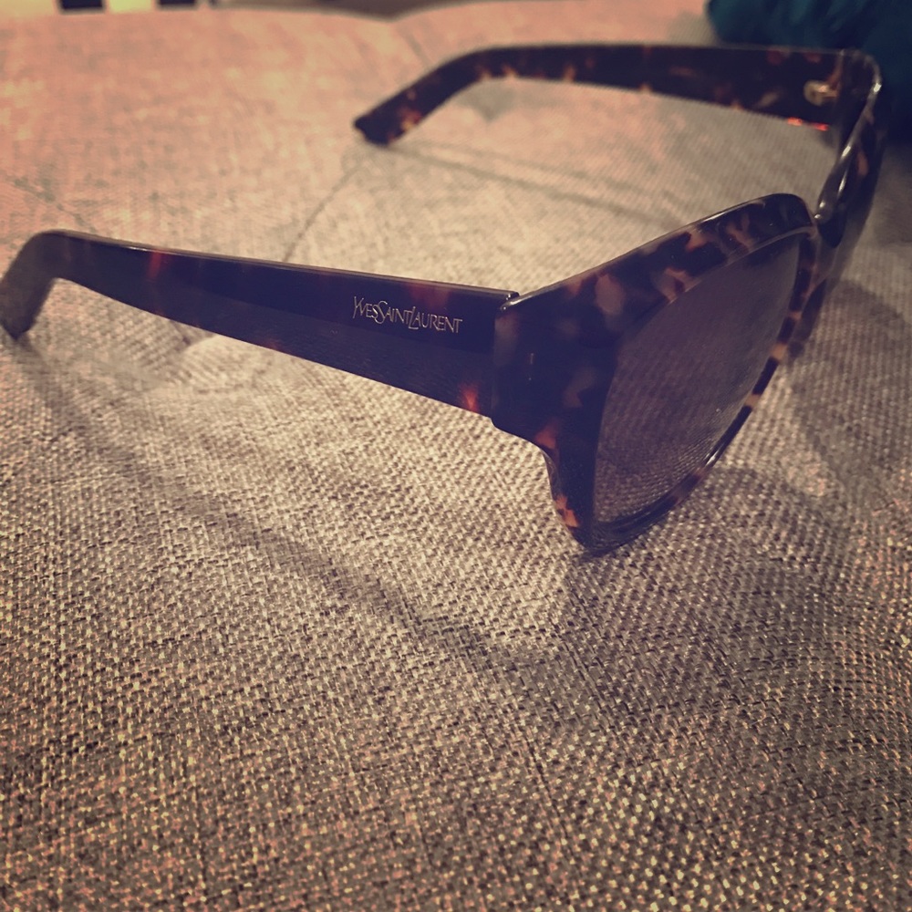 YSL tortoise sunglasses.