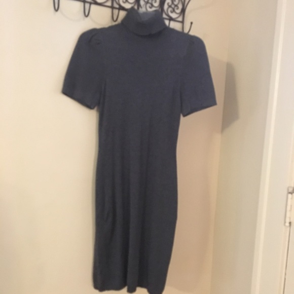 Grey Turtleneck Express Sweater Dress - Picture 1 of 4