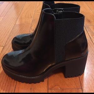 Zara Chunky Black Booties