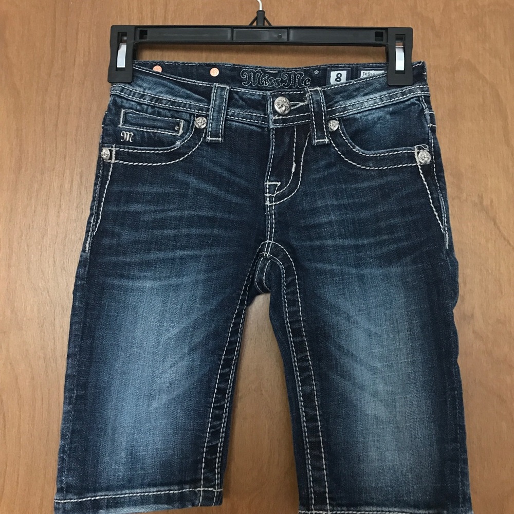 Girls Miss Me Denim Bermuda Shorts