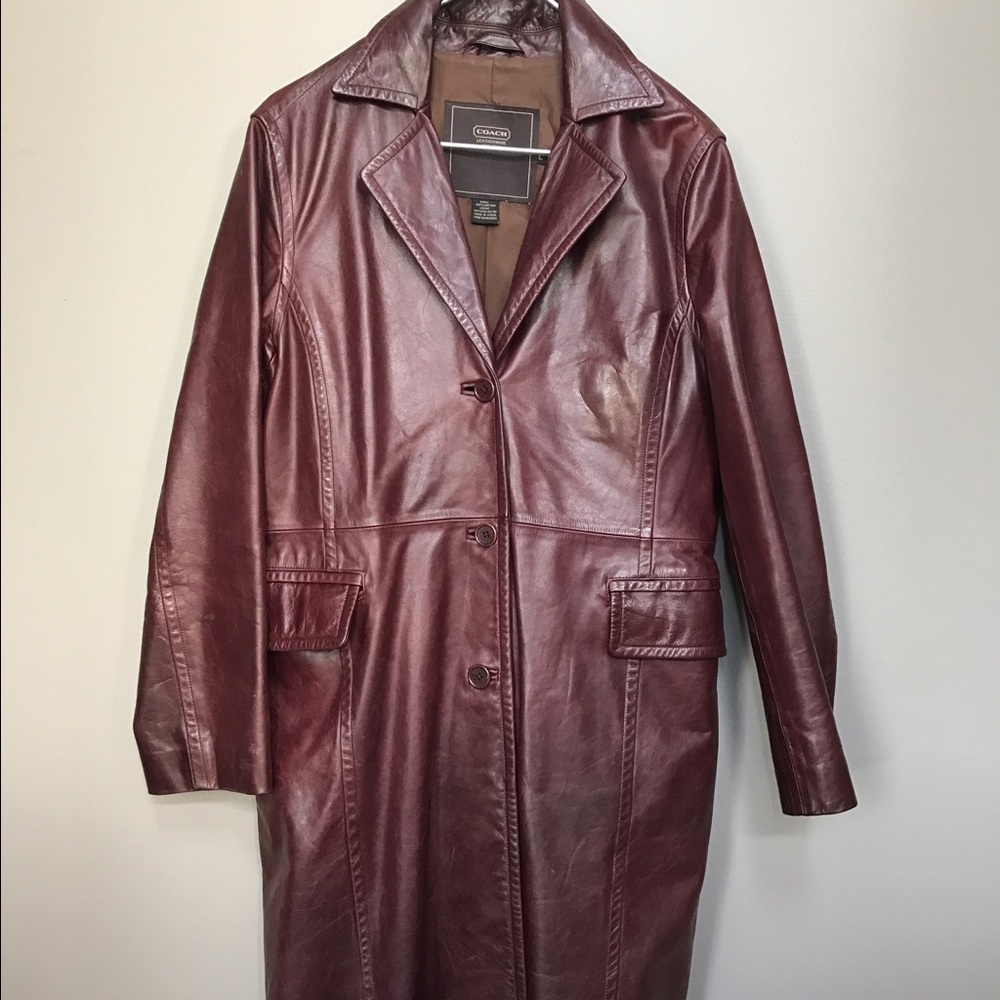 Coach leather jacket.  Size L
