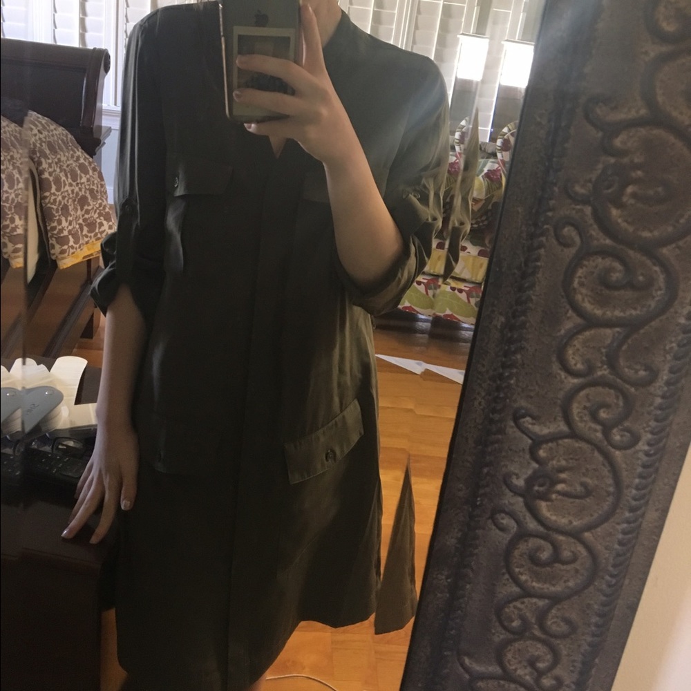 Express sm army green dress