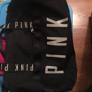 Pink duffle bag