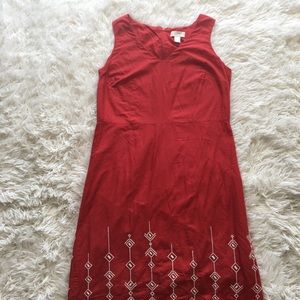 LOFT - Red Shift Dress