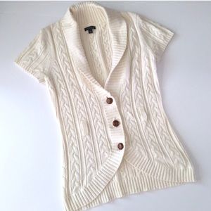 Tommy Hilfiger Short-Sleeved Cable Knit Cardigan