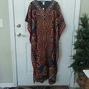 Two women's lounge dresses.