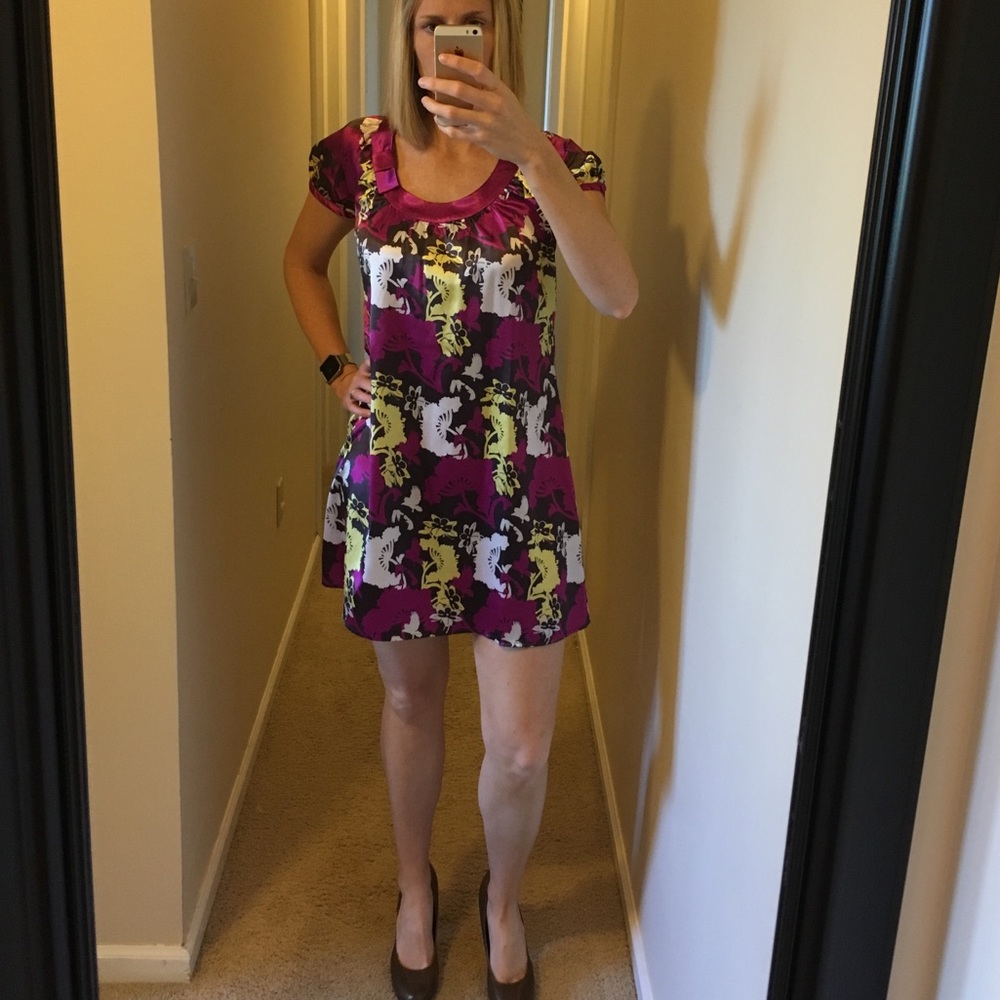 BCBG Floral and Flowy Mini Dress