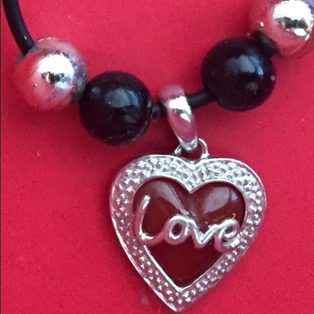 Chokers on leather with pearl accents