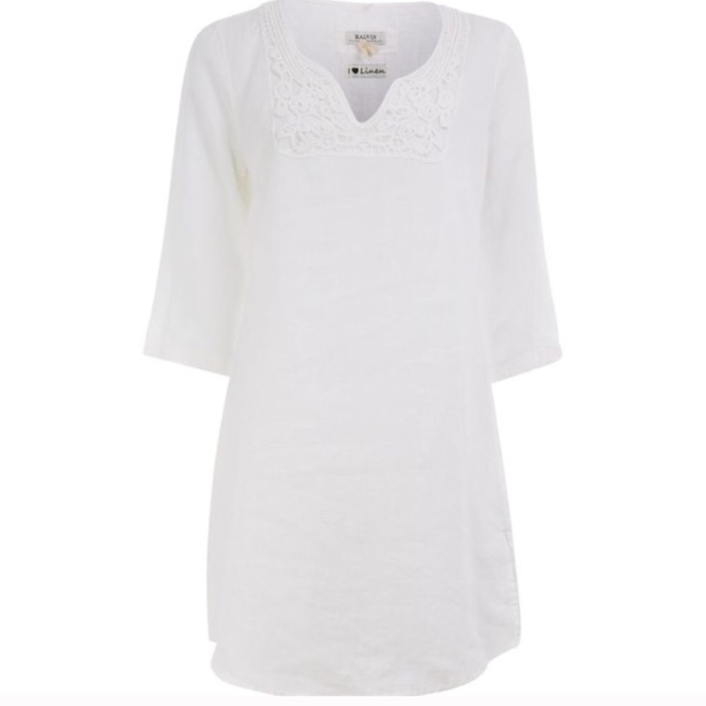 NWOT - Malvin -  Linen Eyelet Dress Swim Cover Up