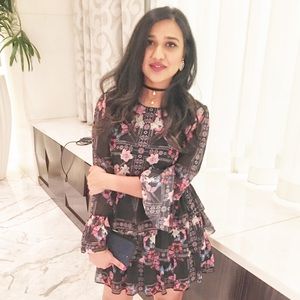 Bebe - Ruffled Skater Dress