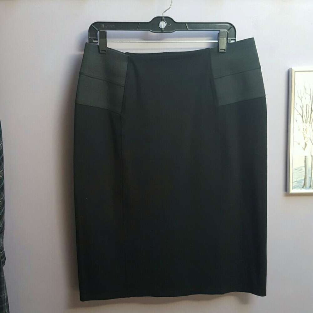 CK black skirt stretch with interesting waist