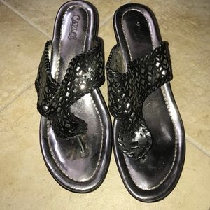 Carlos Santana black sandals