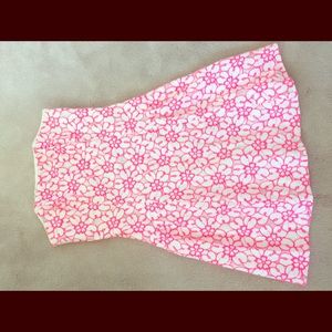 Lilly Jordan strapless pink and white flower dress