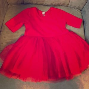 Red tulle dress