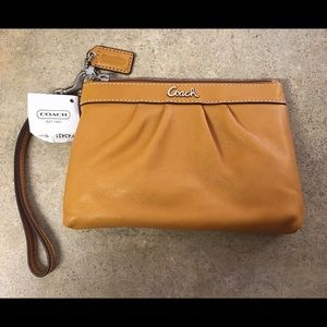 Leather Coach Clutch/wristlet