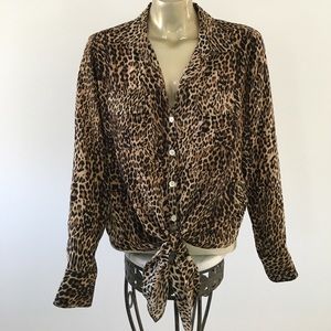 Fifteen Twenty cheetah print blouse M