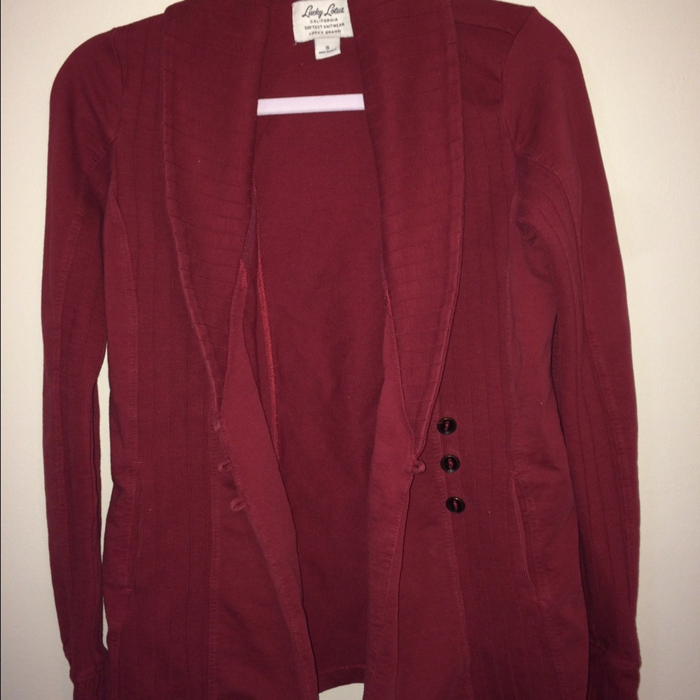 Lucky Brand Red Cardigan