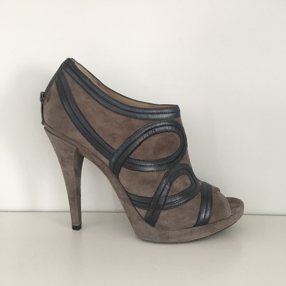 Via Spiga Shoes - Via spiga suede peep toe booties