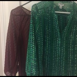 Two old navy blouses