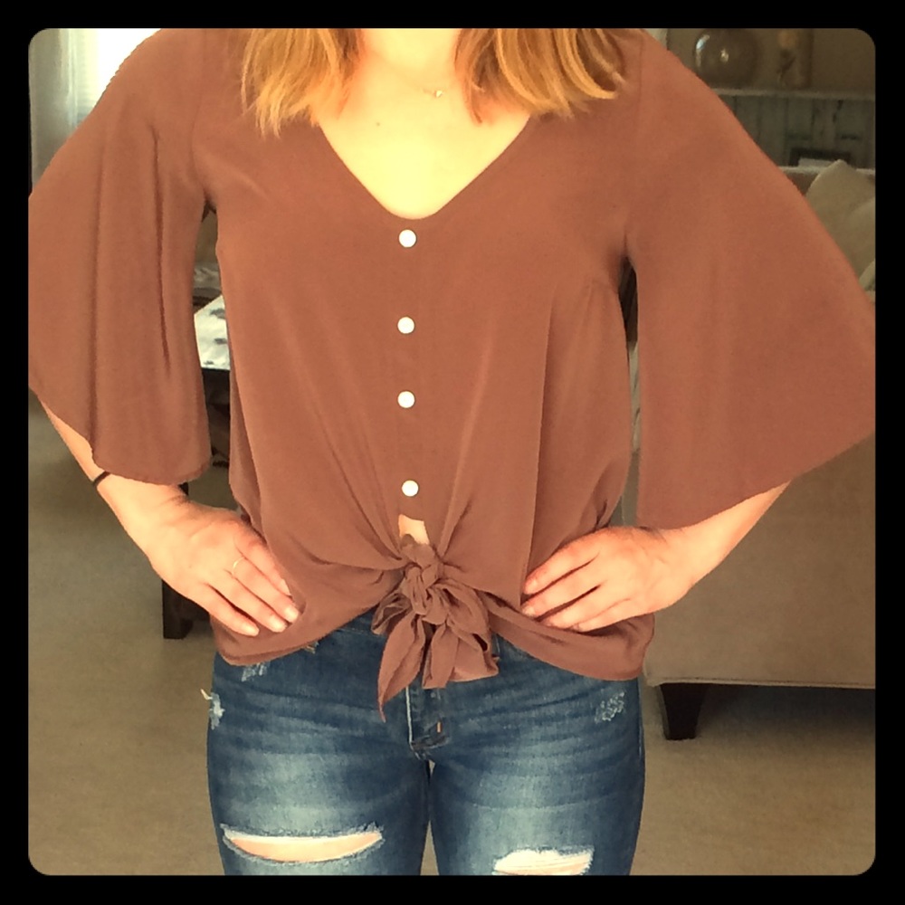 Flowy brown top