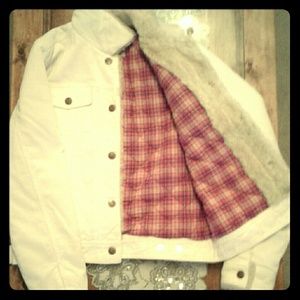 Roxy white corduroy lined jacket