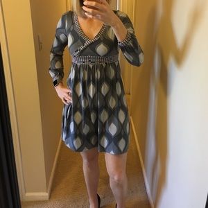 DKNY, Long Sleeve, Retro, Mini Dress