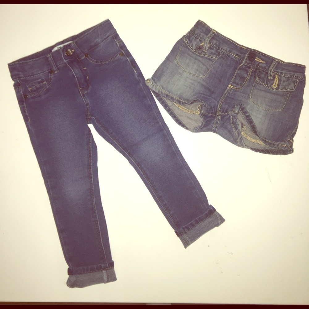 Bundle of DKNY jeans and GAP shorts in girls 4