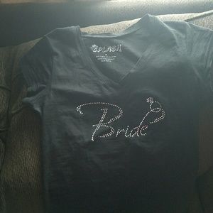 Black V-NECK bridal tshirt
