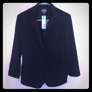 NWT market & Spruce black ruffle blazer