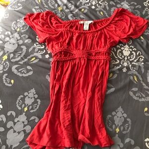 Red Max Studio Empire Waist Top