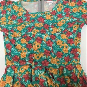 Lularoe Amelia small NWOT floral teal