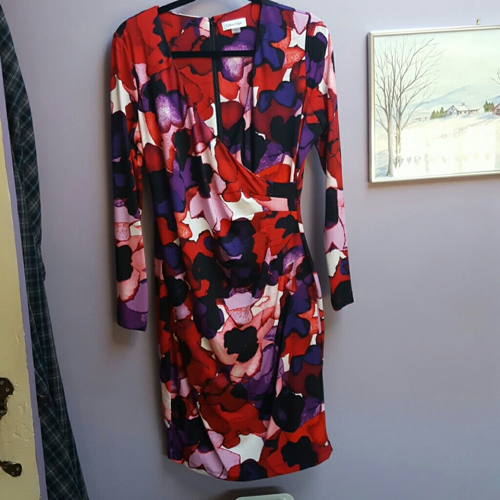 CK faux wrap dress excellent used condition
