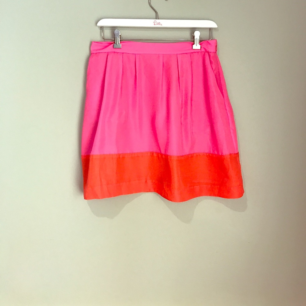 J. Crew gorgeous pink and orange skirt