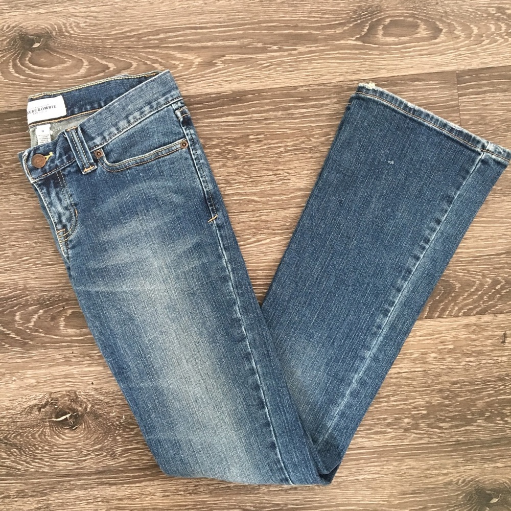 A&F boot cut denim jeans, size 0 EUC