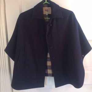 Navy wool cape from Japan