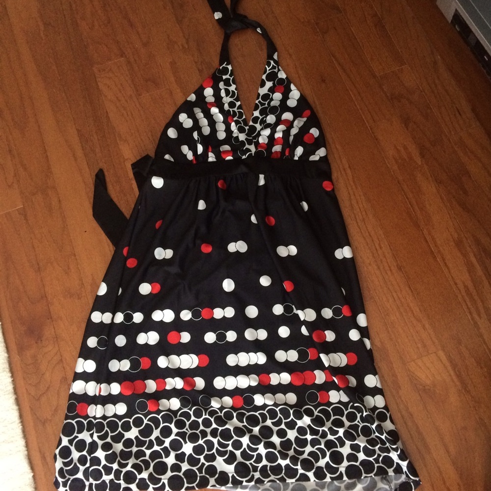 J.F.W. Polka Dot Halter Dress