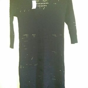 Black knit dress
