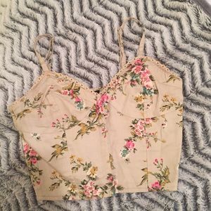 Floral pattern crop top