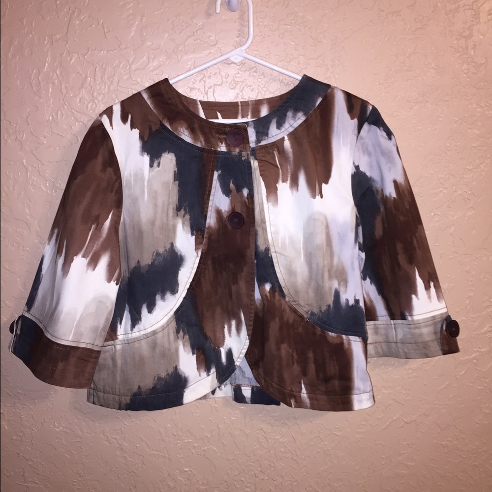 La Vita multi-color blazer 3/4 length sleeve sz14