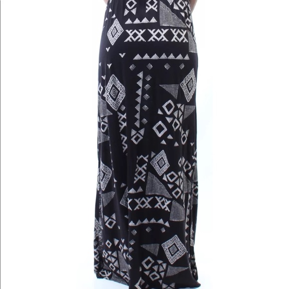 [Lucky Brand] Black Tribal Printed Maxi Long Dress - Picture 4 of 4