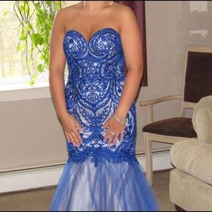 Royal blue prom dress