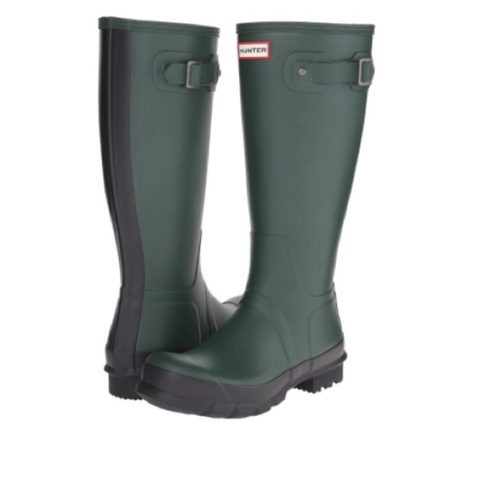 Hunter Green boots with black