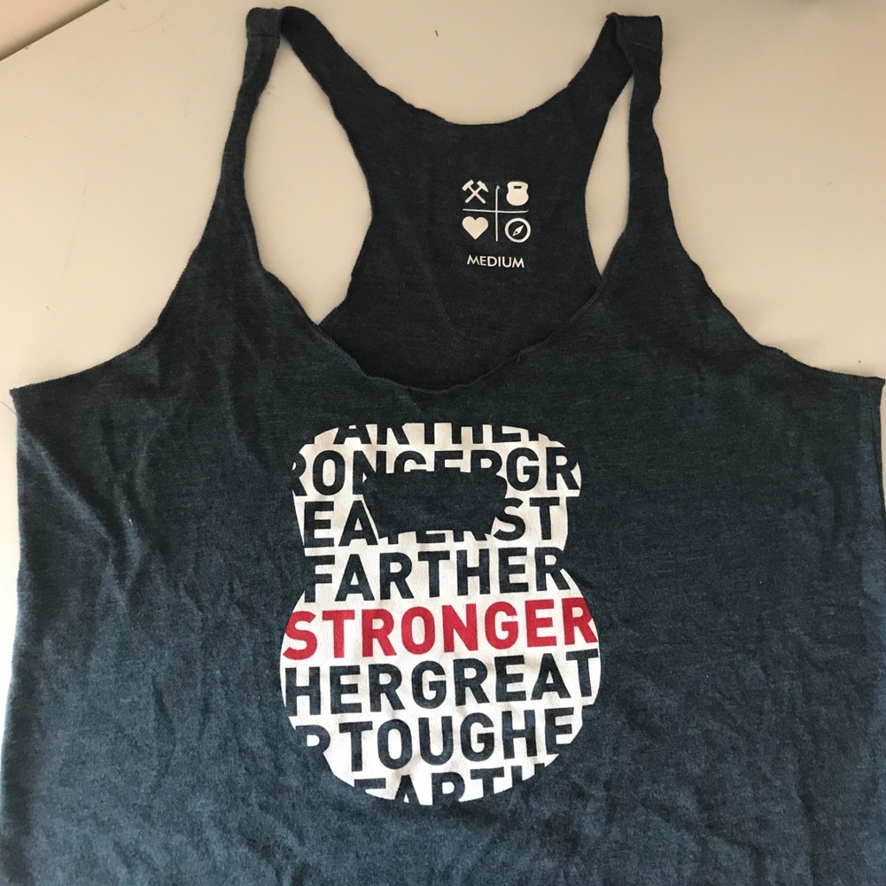 Medium gray/blue Qalo athletics tank