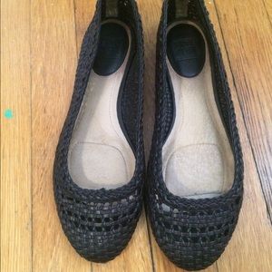 Woven Frye flats EUC