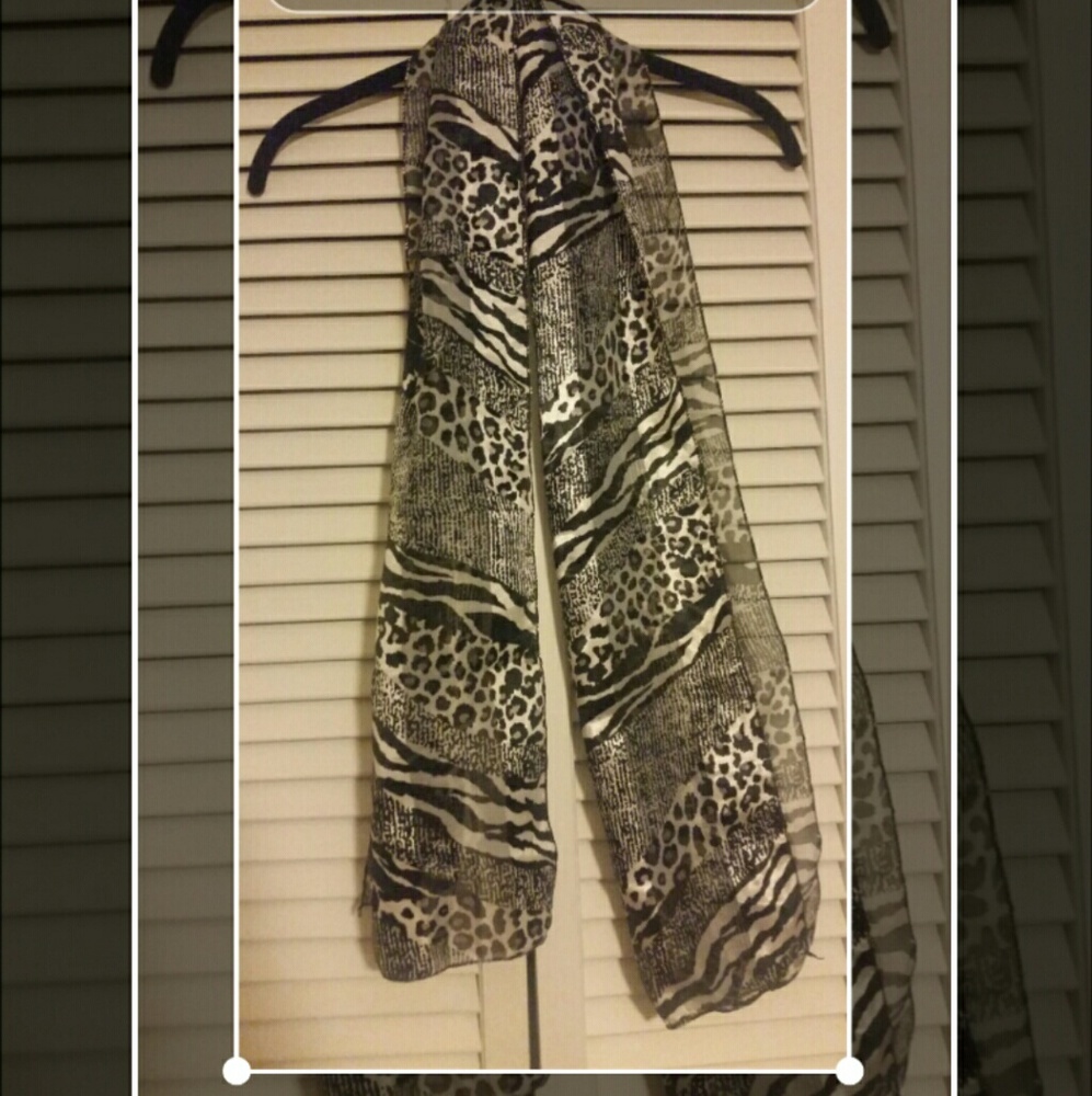 Set of 3 Sheer Animal Print Scarves